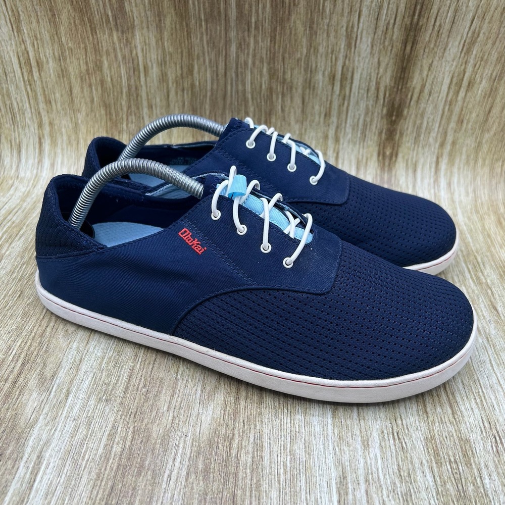 OluKai Nohea Moku Men's Size 9.5 Blue Mesh Boat Shoe Sneakers Casual Comfort